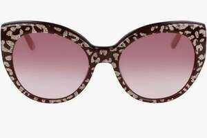 bebe BB7217 Glitter Leopard Print Cat Eye Sunglasses, NWOT- MSRP $130